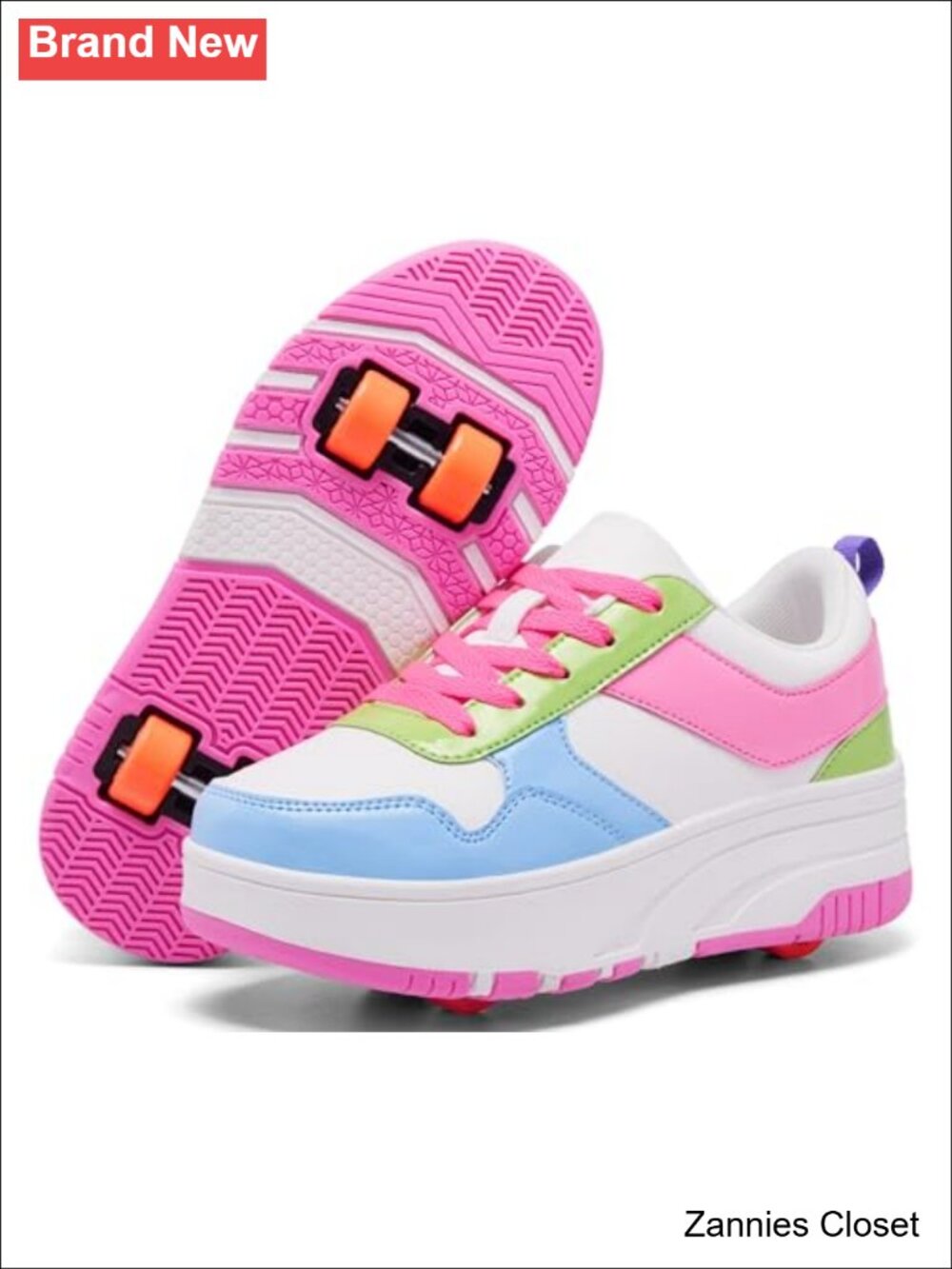 โจ Kids Roller Skate Shoes Detachable Wheeled Fashion Sneakers